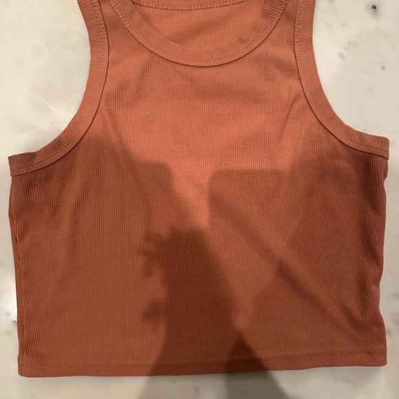 Amazon Women's Ribbed Tank Top - Rust - Picture 1 of 2